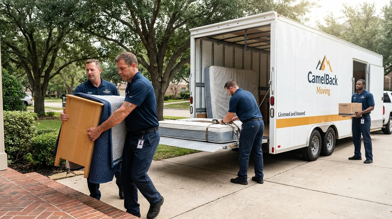 Crew loading residential truck for cross-state move from Hartford, KY